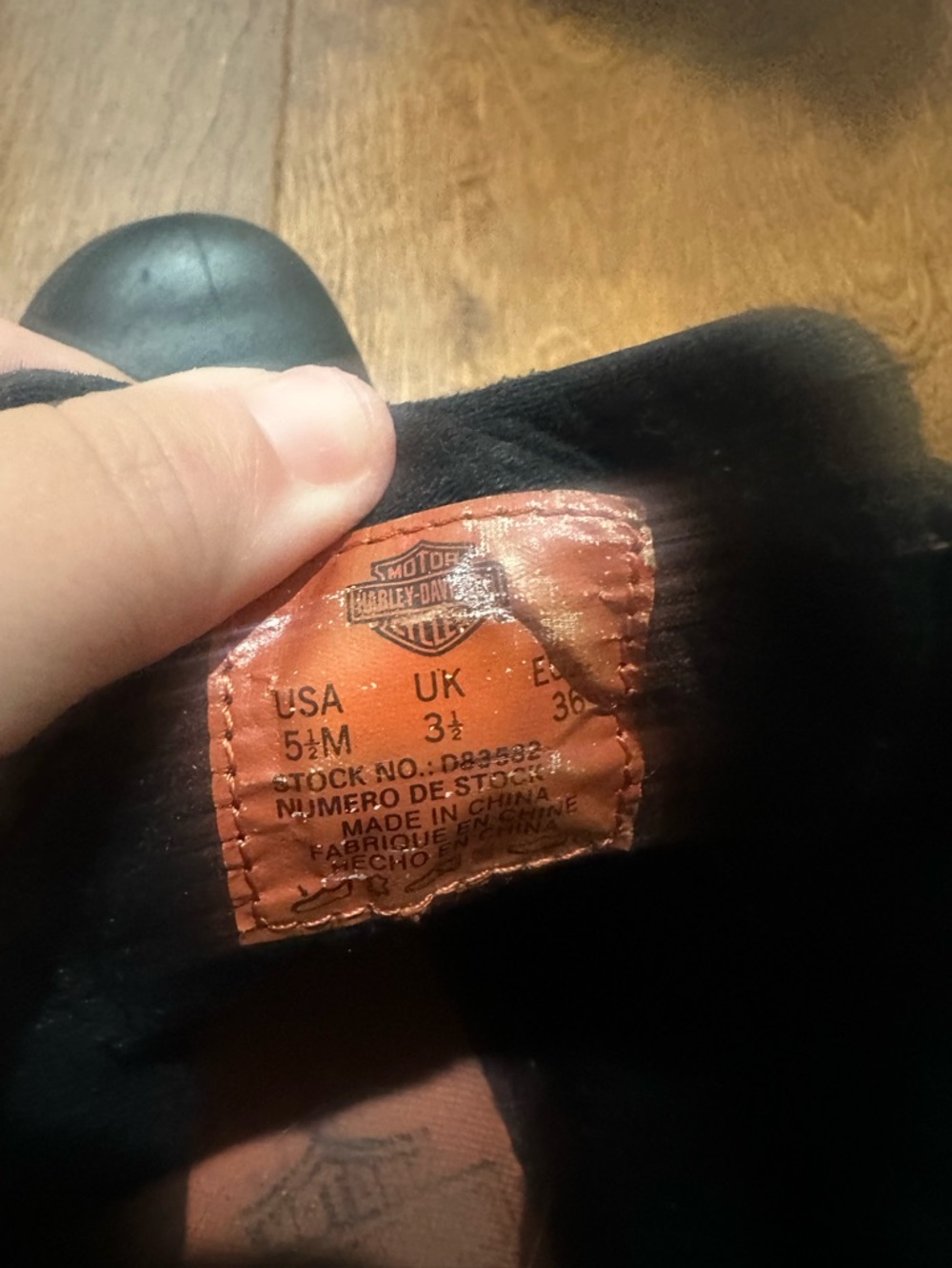 Harley-Davidson Black Lace-Up Boots with Buckle Detail - Picture 2 of 11